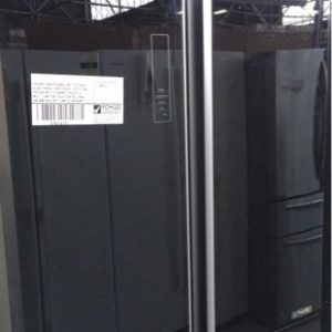 HISENSE HR6CDFF695GB 695 LITRE BLACK GLASS FRENCH DOOR FRIDGE TRIPLE ZONE COOLING WITH 6 DRAWER FREEZER & MULTI FUNCTION TOUCH CONTROL PANEL S/N 360013010 WITH LIMITED WARRANTY - 12 MONTH WITHIN 40KLM RADIUS OF MELB CBD