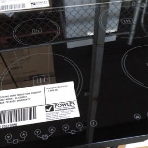 500MM 4 COOKING ZONE INDUCTION COOKTOP SKU 300008022 MODEL ZLIC68034 3 MONTH BACK TO BASE WARRANTY