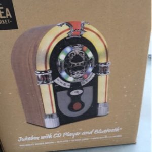 RETAIL RETURN - FLEA MARKET JUKEBOX CD PLAYER WITH BLUETOOTH SOLD AS IS