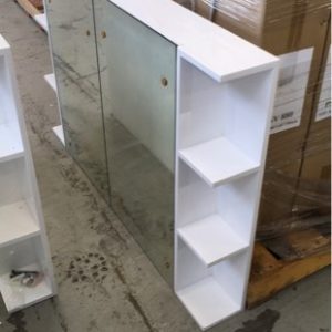 PSV1180 MIRRORED VANITY CABINET 1180MM WITH OPEN SHELF EACH END