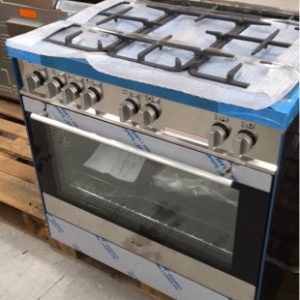 EX DISPLAY EURO 800MM ALL GAS FREESTANDING OVEN FIVE BURNER COOKTOP ESG800GUSX WITH 3 MONTH WARRANTY DEO7281