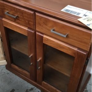 STAINED 36 BUFFET WITH GLASS DOOR RRP$798 #86"
