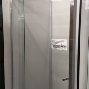 SEMI FRAMELESS 1120 -1200 6MM SHOWER SCREEN ADJUSTS AT FRONT 1120MM TO 1200MM AND SIDE ADJUSTS 870MM TO 900MM *2 LARGE BOXES ON PICK UP* MODEL SF1120-1200
