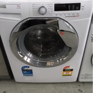 HOOVER 7KG FRONT LOAD WASHING MACHINE MODEL DXC27 15 WASH PROGRAMS 1200RPM SPIN S/N 450011698 LIMITED WARRANTY - 12 MONTH WARRANTY WITHIN 40KLM OF MELBOURNE CBD
