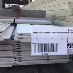 MIXED PACK OF CEMENT SHEET WEATHERBOARDS