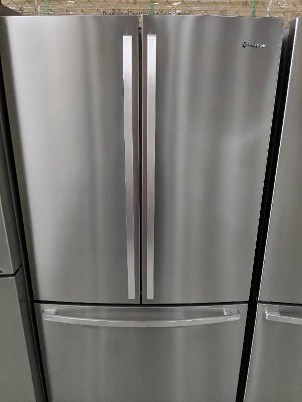 WESTINGHOUSE WHE6000SA FRENCH DOOR S/STEEL FRIDGE 605 LITRE WITH FLEXIBLE ADJUSTABLE INTERIOR MULTI FLOW AIR TECHNOLOGY SPILLSAFE GLASS SHELVES RRP$1794 S/N B83576077 12 MONTH WARRANTY