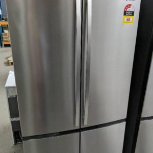 WESTINGHOUSE WQE6000SA 4 DOOR FRENCH DOOR FRIDGE 600LITRE WITH DOUBLE DOOR FREEZER TO FIT 900MM CAVITY FLEX FRESH DUAL SEALED CRISPERS FLEX SPACE INTERIOR WITH SPILLSAFE GLASS SHELVING RRP$2099 S/N A84971650 12 MONTH WARRANTY