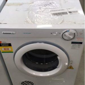 SIMPSON 4KG ELECTRIC DRYER SDV401 S/N C80533386 WITH 3 MONTH WARRANTY