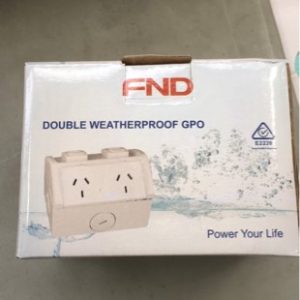 NEW OMEGA WEATHERPROOF DOUBLE GPO POWER POINT OUTLET 10 AMP 10A