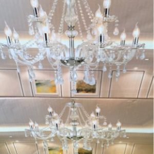 NEW FRENCH PROVINCIAL VINTAGE STYLE GLASS CHANDELIER CLEAR -