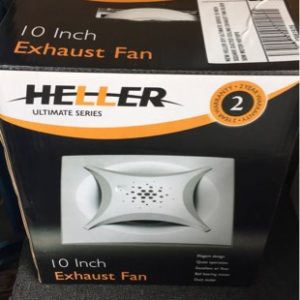 NEW HELLER DIY ULTIMATE SERIES 10 INCH SQUARE DUCTED CEILING EXHAUST FAN SILVER 50W MOTOR HEF10PS