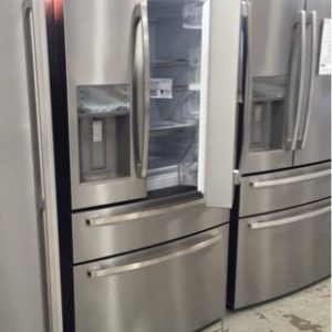 WESTINGHOUSE WHE7074SA S/STEEL FRENCH DOOR FRIDGE 702LITRE WITH DUAL DRAWER FREEZER ICE & WATER DISPENSER FRESH SEAL AUTOMATIC HUMIDITY CONTROLLED CRISPERSSLIDE BACK UP & FLIP UP SHELVES & SNACK ZONES RRP$2498 S/N B 82170721 WITH 12 MONTH WARRANTY
