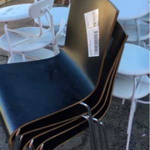 EX HIRE BLACK DINING CHAIR SOLD AS IS