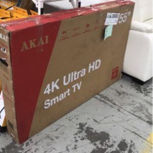 RETAIL RETURN - AKAI 55 LED 4K ULTRA HD TV SOLD AS IS 7 DAY WARRANTY"