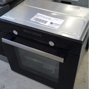 EX SHOWROOM DISPLAY EURO EV60M8SX 600MM BLACK GLASS OVEN MULTIFUNCTION INTEGRATED ELECTRIC GRILL WITH 3 MONTH WARRANTY
