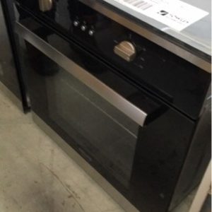 EX SHOWROOM DISPLAY EURO EV608SX 600MM BLACK GLASS OVEN MULTI FUNCTION OVEN WITH 9 FUNCTIONS TRIPLE GLAZED DOOR RRP$699 WITH 3 MONTH WARRANTY