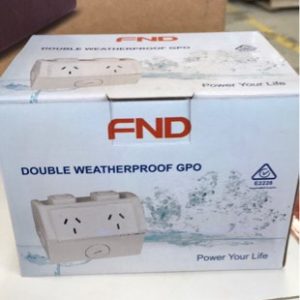 NEW OMEGA WEATHERPROOF DOUBLE GPO POWER POINTS OUTLET 10 AMP 10A