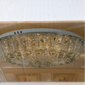 NEW MODERN STYLE GLASS CHANDELIER CLEAR 9 HEAD ROUND FITS E14 240V