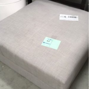 EX RETAIL DISPLAY - LIGHT GREY LARGE OTTOMAN SOLD AS IS