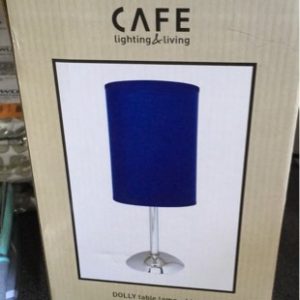 EX DISPLAY HOME FURNITURE - NAVY BLUE LAMP SOLD AS IS