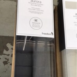 AURORA DUO DOUBLE ROLLER BLIND ONYX - 210CM X 210CM RRP$249