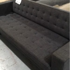 EX HIRE - JUNO CHARCOAL 3 SEATER COUCH SOLD AS IS