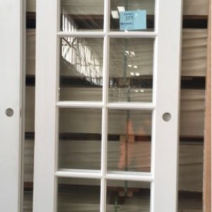 2340X815 10 LITE CLEAR GLAZED WHITE PAINTED COLONIAL DOORS
