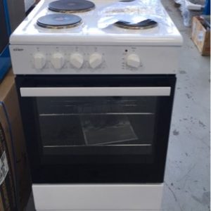 CHEF WHITE FREESTANDING 540MM ELECTRIC OVEN WITH EGO ELECTRIC COOKTOP MODEL CFE532WB S/N C91140517