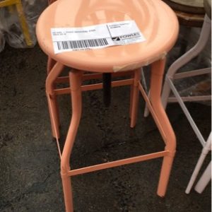 EX HIRE - PEACH INDUSTRIAL STOOL SOLD AS IS