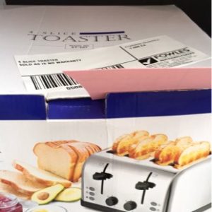 4 SLICE TOASTER SOLD AS IS NO WARRANTY