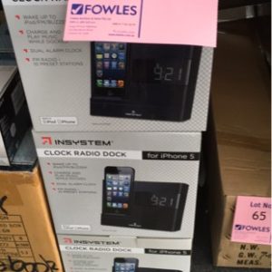 LOT OF 9 CLOCK RADIO FOR IPHONE 5 SOLD AS IS NO WARRANTY