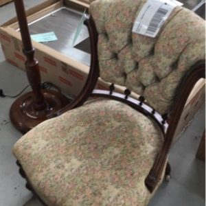 SECONDHAND - ANTIQUE STYLE CHAIR SOLD AS IS