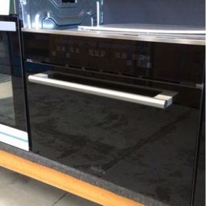 EX DISPLAY EURO EMST45SX 45CM BLACK GLASS COMBINATION STEAM OVEN TOUCH CONTROL TRIPLE GLAZED DOOR 50 PRESET RECIPES SELF CLEANING PROGRAM FOOD PROBE INCLUDED RRP$1555 WITH 12 MONTH WARRANTY