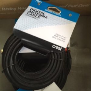 NEW 10 METRE DIGITAL MALE TO MALE TV ANTENNA CABLES