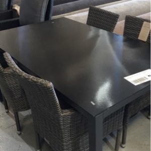 EX DISPLAY OUTDOOR RUBY DINING TABLE AND 4 CHAIRS