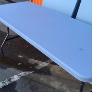 DARK GREY FOLDING TABLES SOLD AS IS