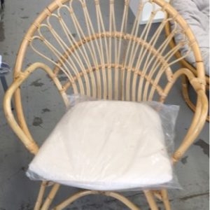 CANE ARM CHAIRS WITH CUSHION