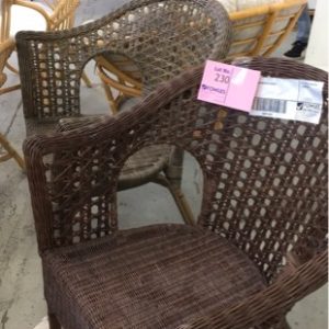BROWN WICKER CHAIRS