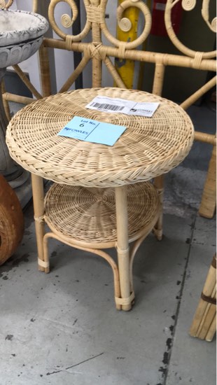 Small Round Wicker Coffee Table, Round Wicker End Table