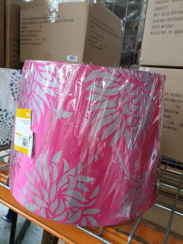 NEW FRY PINK & SILVER LIGHT SHADE ONLY