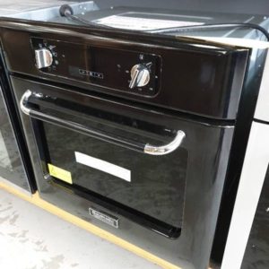 BAUMATIC BOR600BL BLACK RETRO STYLE ELECTRIC OVEN WITH 9 COOKING FUNCTIONS WITH 3 MONTH WARRANTY