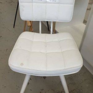 LAFORMA DESIGNER DINING CHAIR LOLA WHITE WITH WHITE LEGS RRP$279