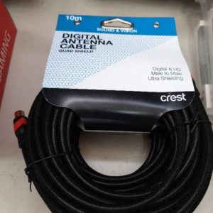 CREST 10 MTR DIGITAL MALE TO MALE TV ANTENNA CABLE