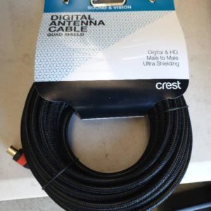 10 METRE DIGITAL MALE TO MALE TV ANTENNA CABLES