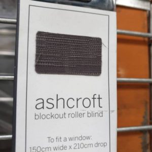 ASHCROFT BLOCK OUT ROLLER BLIND 90CMX210CM - CHARCOAL