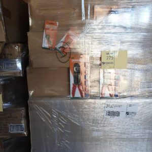 MIXED PALLET OF ASST'D GOODS INCL- CRIMPING TOOLS WIRE STRIPPERS BOTTLE OPENERS ETC