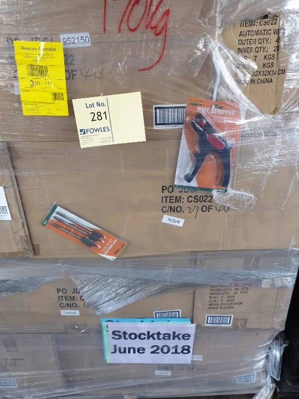 MIXED PALLET OF ASST'D GOODS INCL- DRILL BITS AUTO WIRE STRIPPERS CIRCUIT TESTERS ETC