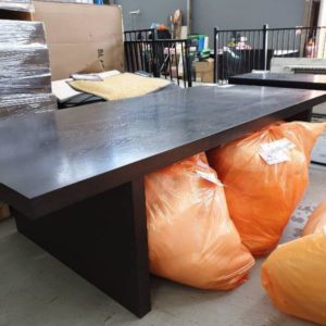EX DISPLAY HOME FURNITURE - DESIGNER ZUSTER LARGE BLACK DINING TABLE RRP$8000 SOLD AS IS