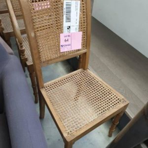 EX DISPLAY HOME FURNITURE - LIGHT OAK CHAIR SOLD AS IS