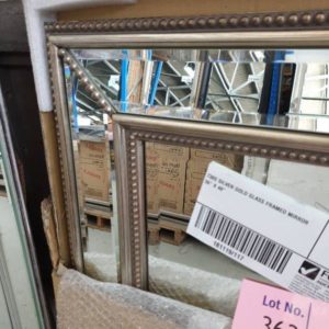 730S SILVER GOLD GLASS FRAMED MIRROR 36 X 48""